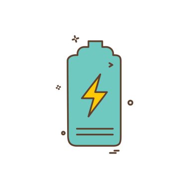 Batarya simgesi tasarım vektörü