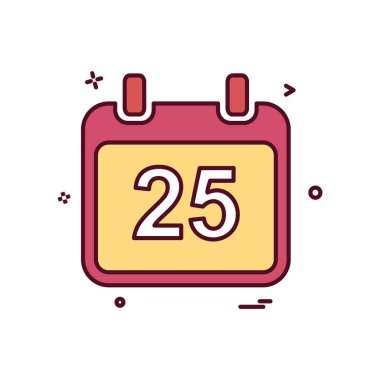 Noel 25 Aralık takvim simge tasarlamak vektör