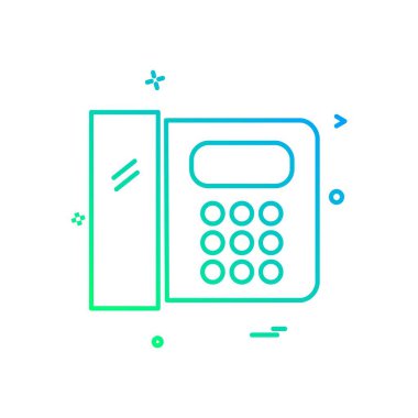 Telefon simgesi tasarım vektörü