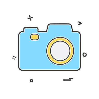 Kamera simgesi tasarım vektörü