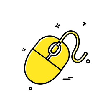 Bilgisayar fare düz simge vektör çizim 