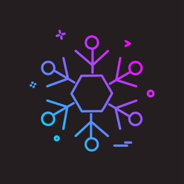 Sadece renkli kar tanesi simge vektör