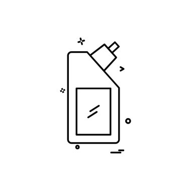 Şişe simgesi tasarım, renkli vektör çizim