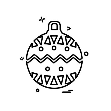 Noel top simge tasarlamak vektör