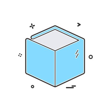 küp simge tasarlamak vektör