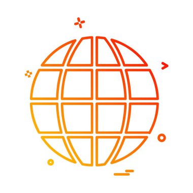 Küre simge tasarlamak vektör