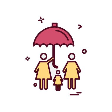 Şemsiye simge tasarlamak vektör