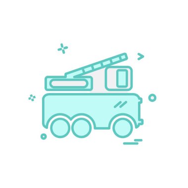 Araç simgesi tasarım, renkli vektör çizim