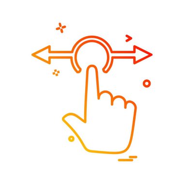 Simge tasarım vektörüne dokun 