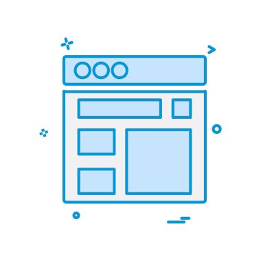 Web düzeni simge tasarım vektörü