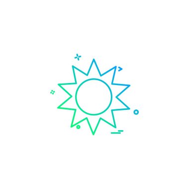 Güneş Parlatıcı sıcak simge vektör tasarımı