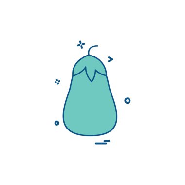 Meyve simgesi tasarım vektörü