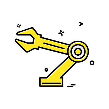 Donanım aracı simgesi tasarım, renkli vektör çizim 