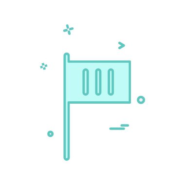 Bayrak simgesi tasarım vektörü