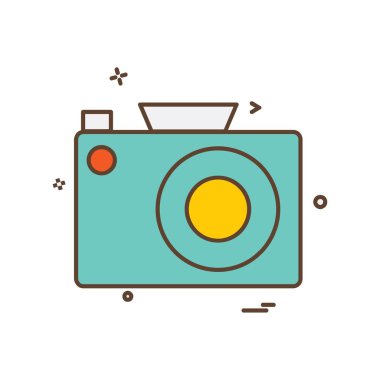 Kamera simgesi tasarım vektörü