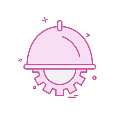 Çalışma araçlar simgesi tasarım, renkli vektör çizim 