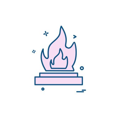 Simge tasarım vektörünü ateşle 