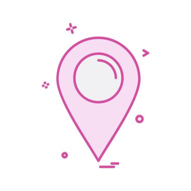 Gezinti simgesi tasarım, renkli vektör çizim