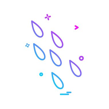 Yağmur simgesi tasarım vektörü