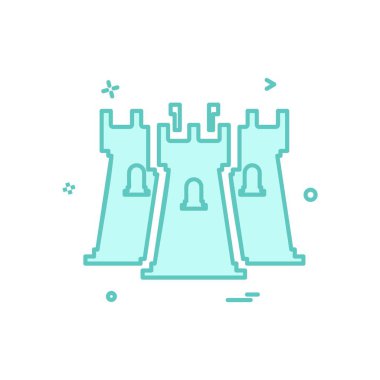 Fort simgesi tasarım vektörü