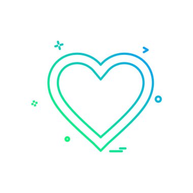 Kalp simgesi tasarım, Sevgililer günü için vektör çizim