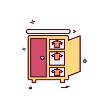 Ev mobilyası ikon tasarım vektörü 