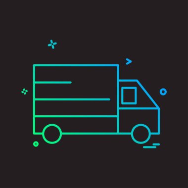 Kamyon simgesi tasarım vektörü