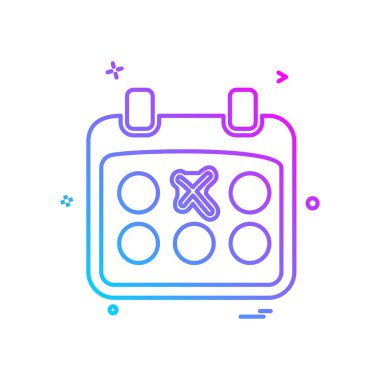 Takvim simgesi tasarım vektörü