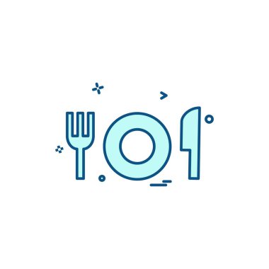 Gıda simgesi tasarım vektörü