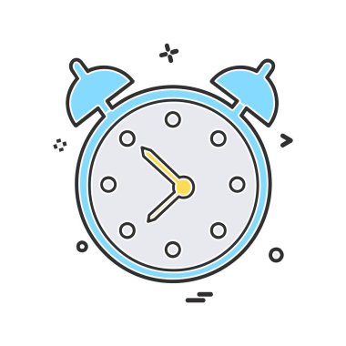 saat düz ikon vektör illüstrasyonu 