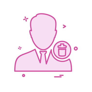 Avatar erkek simge tasarım vektörü