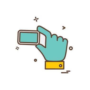 El simgesi tasarım, renkli vektör çizim