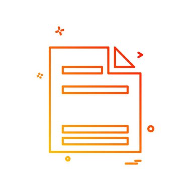 Dosya simgesi tasarım vektörü