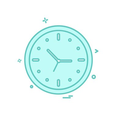 Saat simgesi tasarım vektörü