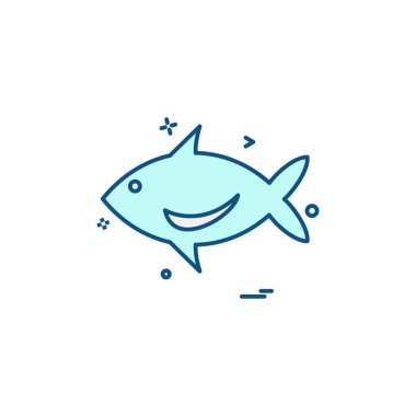 Balık simgesi tasarım vektörü 