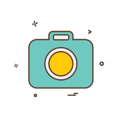 Kamera simgesi tasarım vektörü