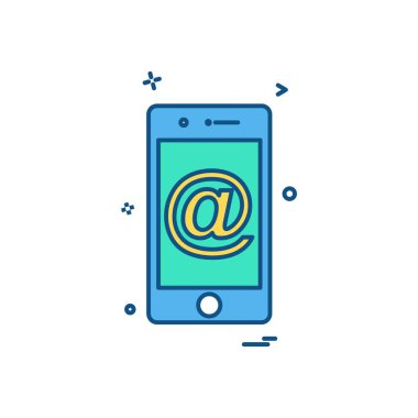 Mobil simge tasarım vektörü