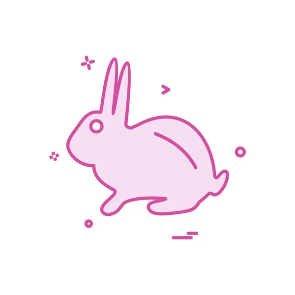 Rabbit Flat Icon Vector Illustration — Stock Vector