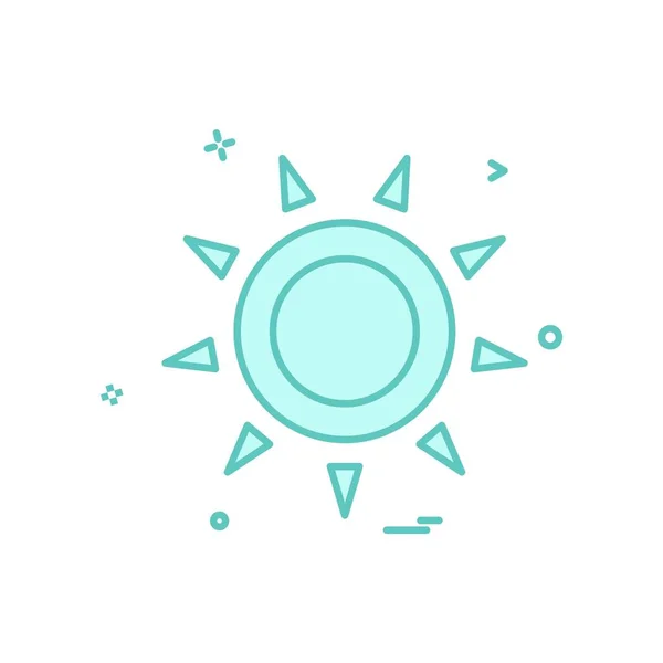 Sol Icono Diseño Vector — Vector de stock