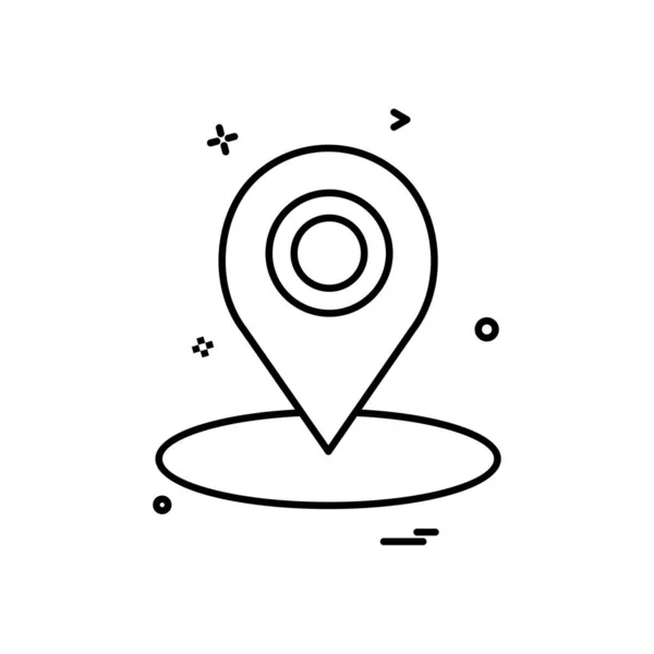 Mapa Localização Gps Ícone Vetor Design — Vetor de Stock