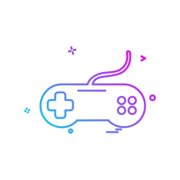 Game Controller Icon Design Vektor — Stockvektor