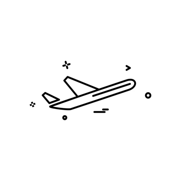 Aeroplane Icon Design Vector — 스톡 벡터