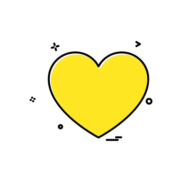 Heart Icon Design Illustrazione Vettoriale San Valentino — Vettoriale Stock