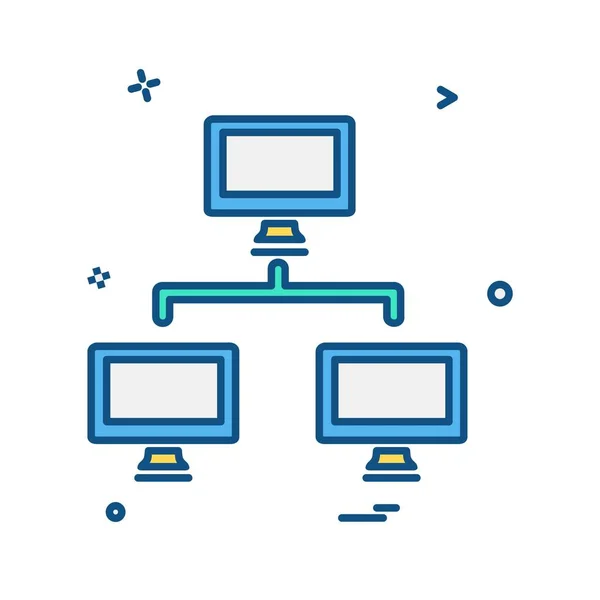 Netwerk Pictogram Ontwerp Vector — Stockvector