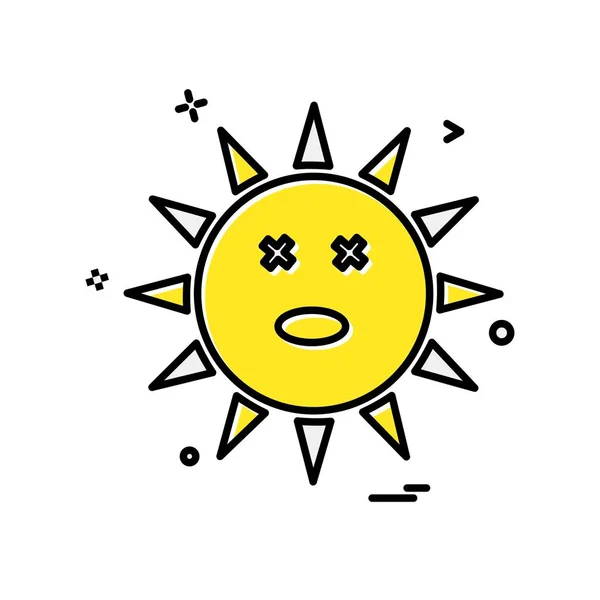 Vektor Návrhu Ikon Slunce — Stockový vektor