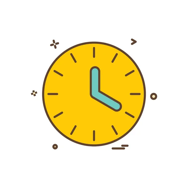 Clock Icon Design Vector — Stock Vector