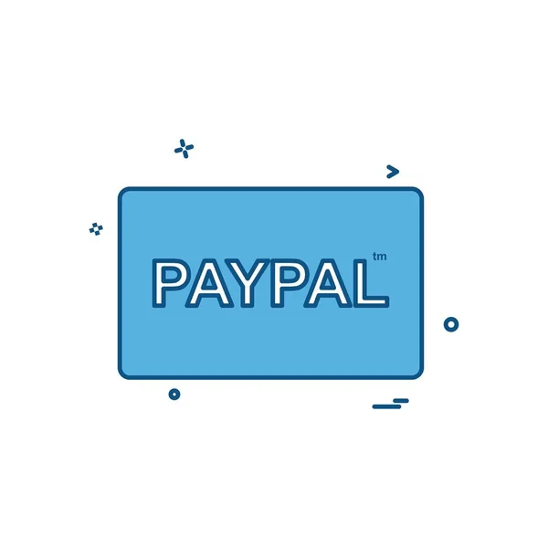 Paypal Kort Ikon Design — Stock vektor