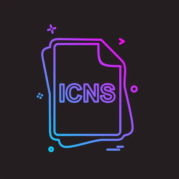 Type Fichier Icns Icon Design Vector — Image vectorielle