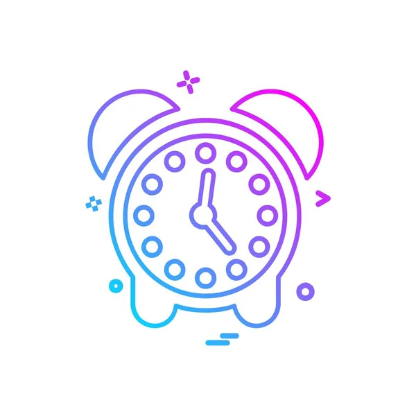 Reloj Icono Plano Vector Ilustración — Archivo Imágenes Vectoriales