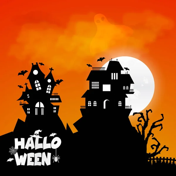 Happy Halloween Ontwerpelement Met Typografie Vectorillustratie Van Halloween Afdrukken Feest — Stockvector